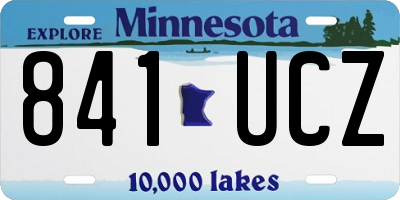 MN license plate 841UCZ