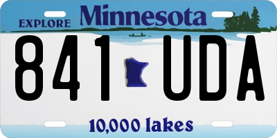 MN license plate 841UDA