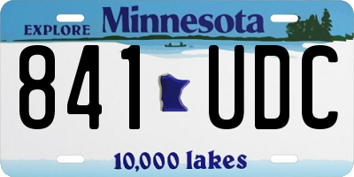 MN license plate 841UDC