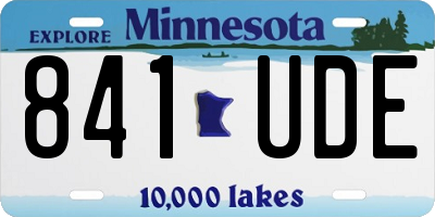 MN license plate 841UDE