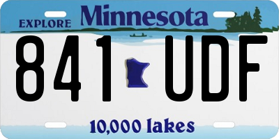 MN license plate 841UDF