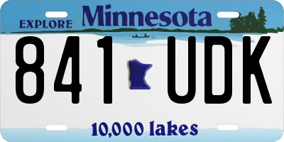 MN license plate 841UDK