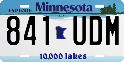 MN license plate 841UDM