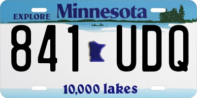 MN license plate 841UDQ