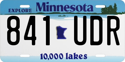 MN license plate 841UDR