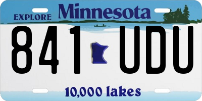 MN license plate 841UDU