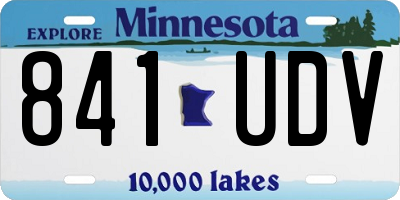 MN license plate 841UDV