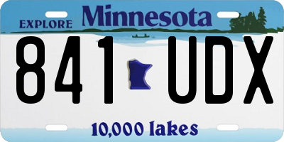 MN license plate 841UDX