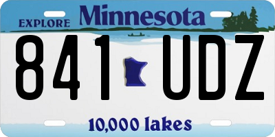 MN license plate 841UDZ