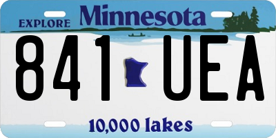 MN license plate 841UEA