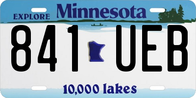 MN license plate 841UEB