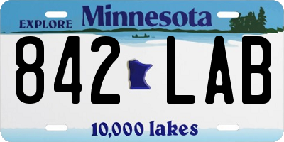 MN license plate 842LAB