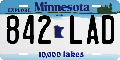 MN license plate 842LAD