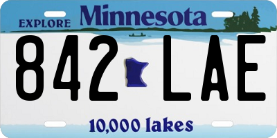 MN license plate 842LAE