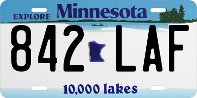 MN license plate 842LAF