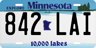 MN license plate 842LAI