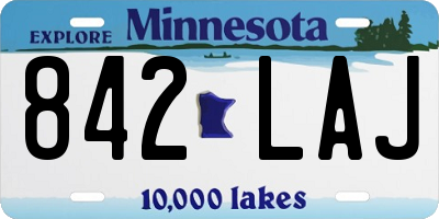 MN license plate 842LAJ