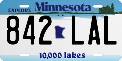 MN license plate 842LAL
