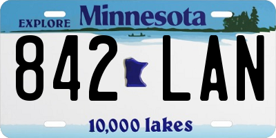 MN license plate 842LAN