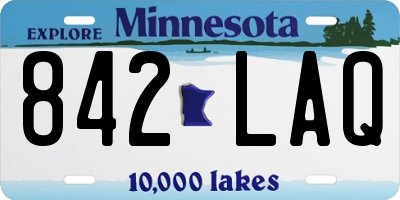 MN license plate 842LAQ