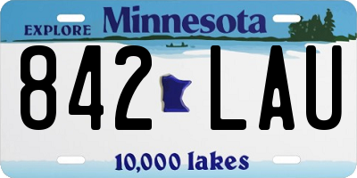 MN license plate 842LAU