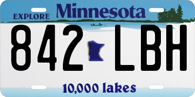 MN license plate 842LBH