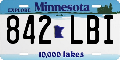 MN license plate 842LBI