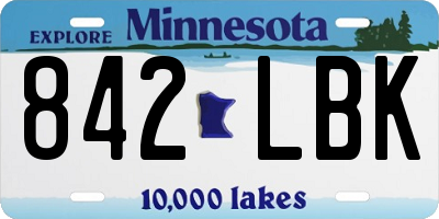 MN license plate 842LBK