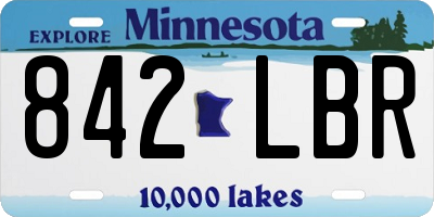 MN license plate 842LBR