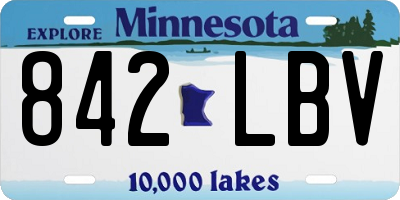 MN license plate 842LBV