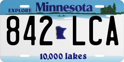 MN license plate 842LCA