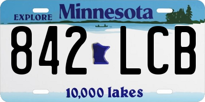 MN license plate 842LCB