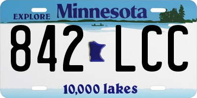 MN license plate 842LCC