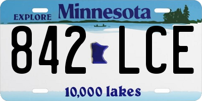 MN license plate 842LCE