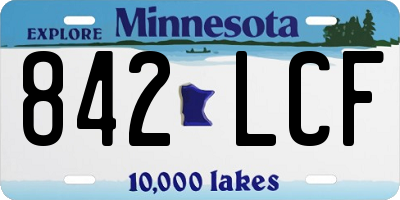 MN license plate 842LCF