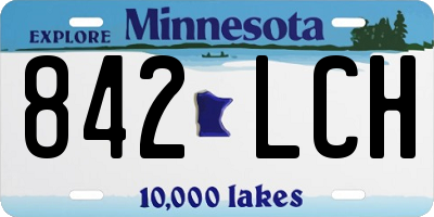MN license plate 842LCH