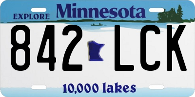 MN license plate 842LCK