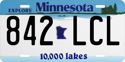 MN license plate 842LCL