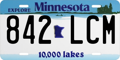 MN license plate 842LCM