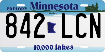 MN license plate 842LCN