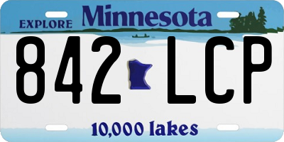 MN license plate 842LCP