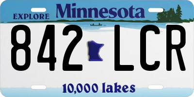 MN license plate 842LCR