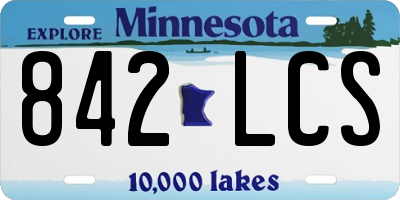 MN license plate 842LCS