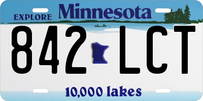 MN license plate 842LCT