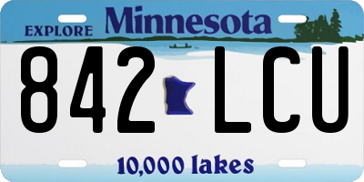 MN license plate 842LCU