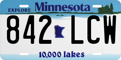 MN license plate 842LCW