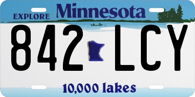 MN license plate 842LCY