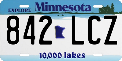 MN license plate 842LCZ