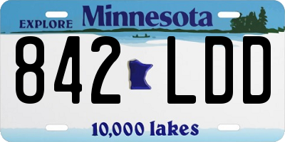 MN license plate 842LDD