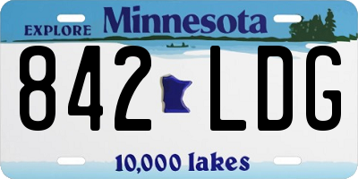 MN license plate 842LDG